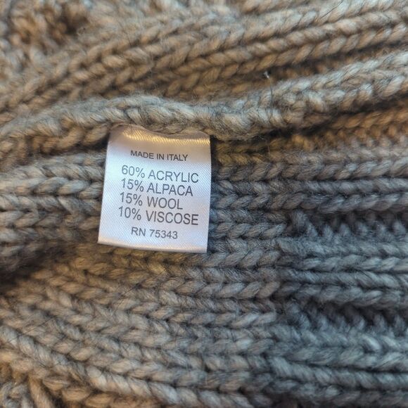 Anthropologie Elsamanda Sweater Cardigan Womens Small Gray Chunky Knit Open Long - Picture 5 of 7